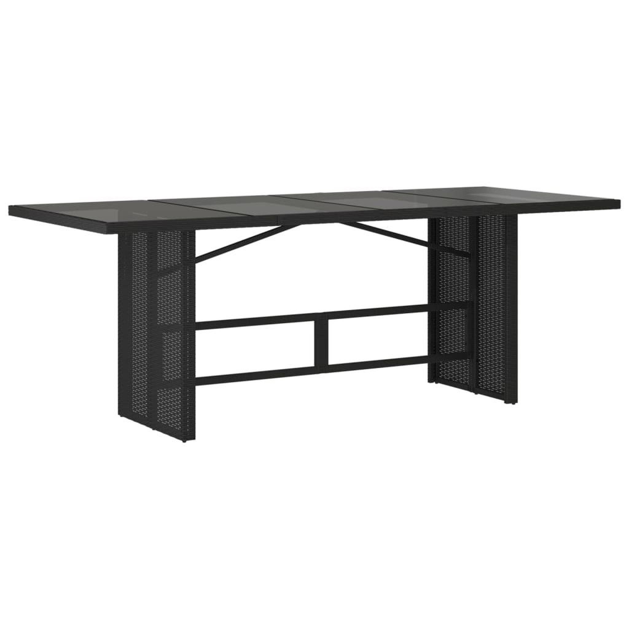 Voir la diapositive 4 : VIDAXL Ensemble a manger de jardin coussins 7pcs Noir Resine tressee