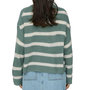 Voir la diapositive 2 : JACQUELINE DE YONG Pull à Rayures Vert Femme JDY Stripe
