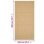 Voir la diapositive 6 : VIDAXL Tapis Sisal naturel 100x200 cm