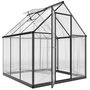 Voir la diapositive 1 : OUTSUNNY Serre de jardin alu polycarbonate - porte, lucarne - 1,78 x 1,68 x 1,95 m - noir