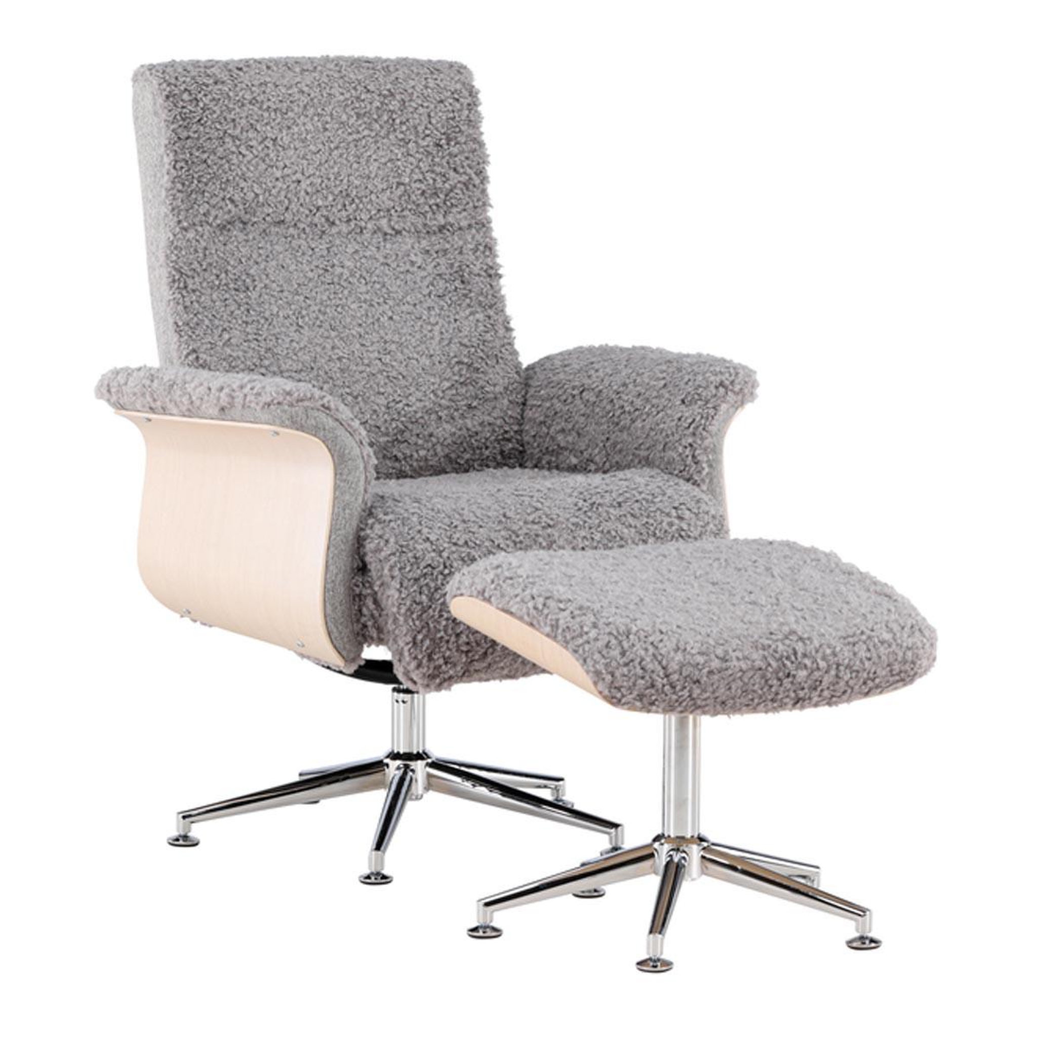 Paris Prix Fauteuil avec repose-pieds  hagon  112cm gris