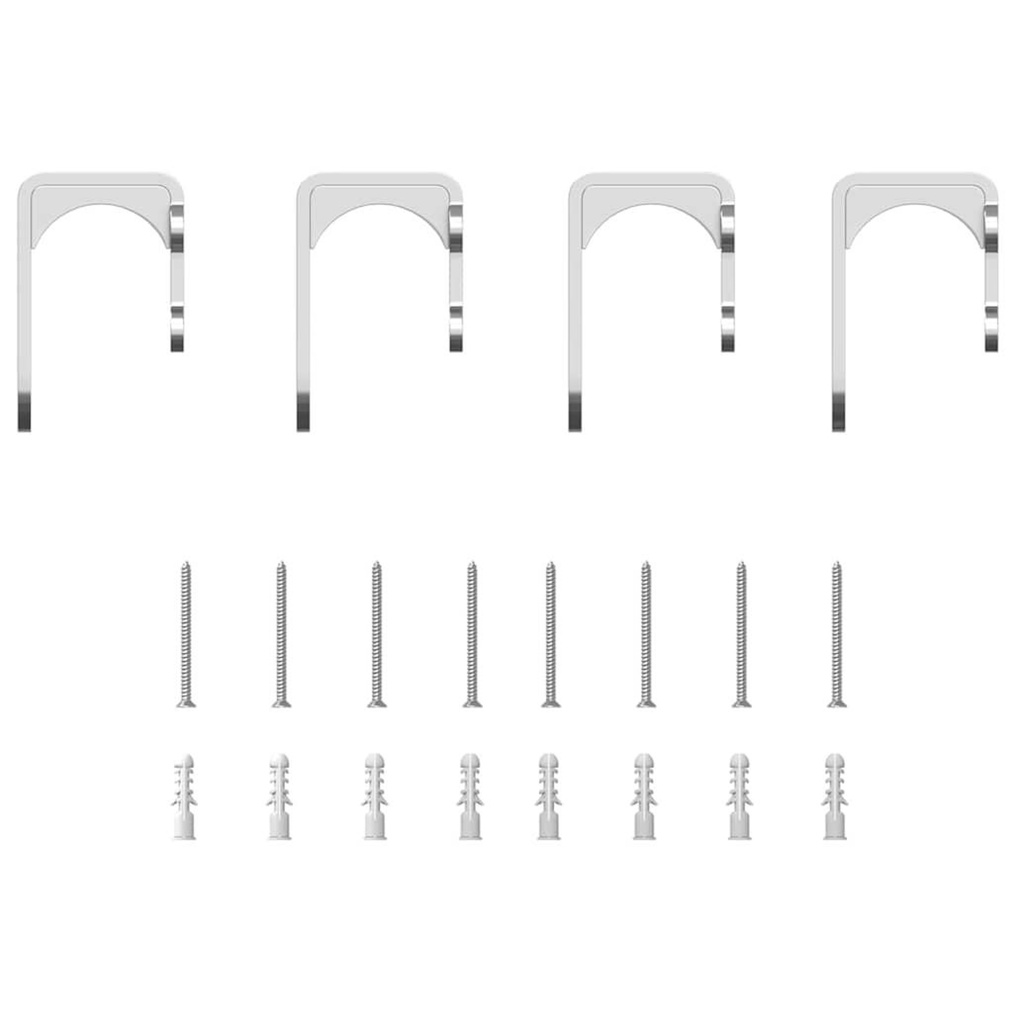 Voir la diapositive 4 : VIDAXL Supports de derivation pour portes de grange 4 pcs rails plats