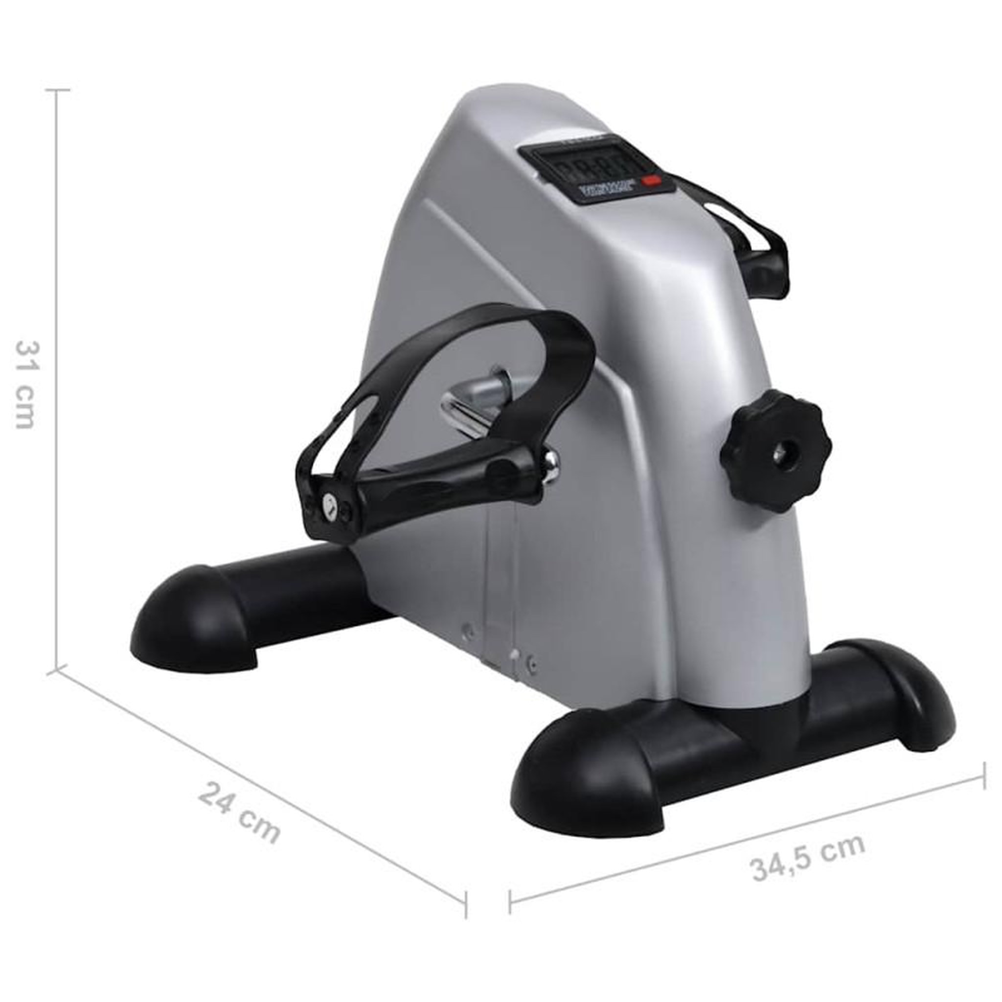 Voir la diapositive 5 : VIDAXL Mini vélo d exercices argent à volant en plastique