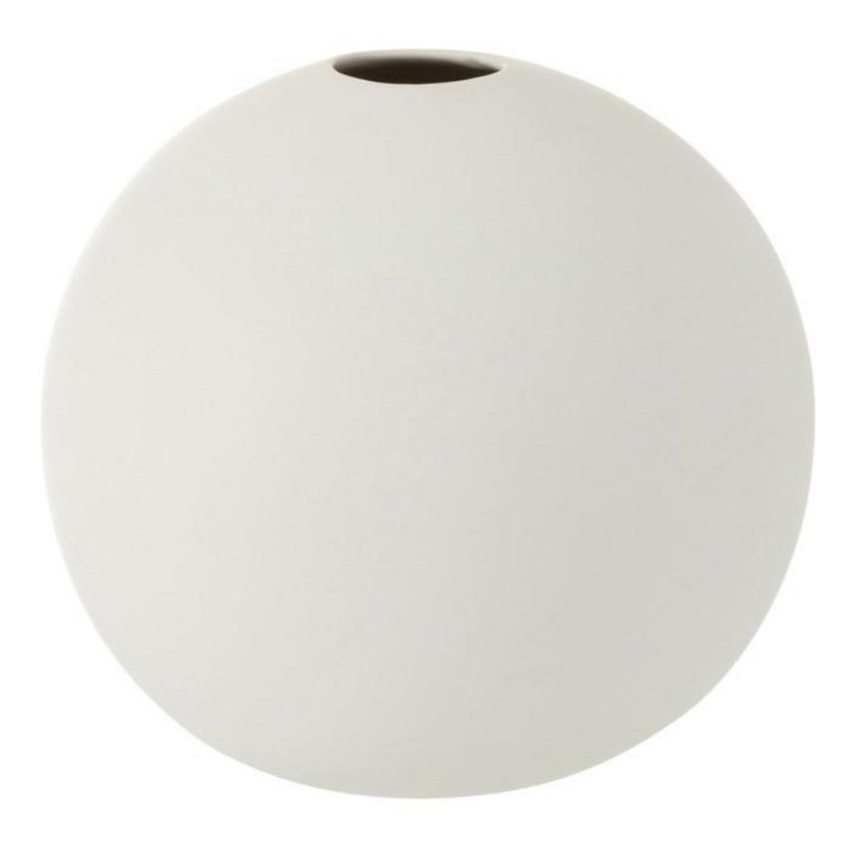 Paris Prix Vase Design  Boule Céramique  18cm Blanc Mat