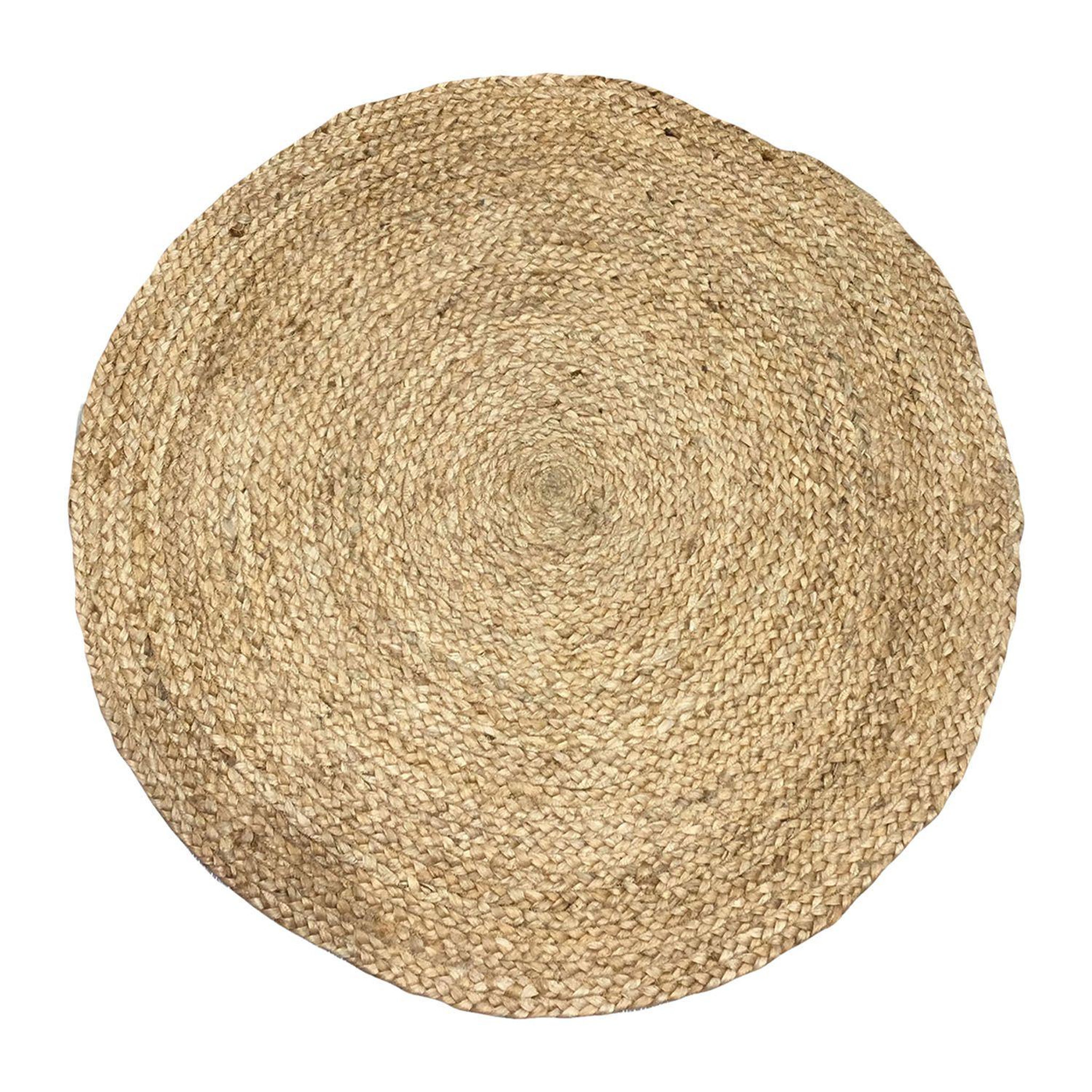 The Home Deco Factory Tapis rond en jute ethnique home - diam. 120 cm - beige