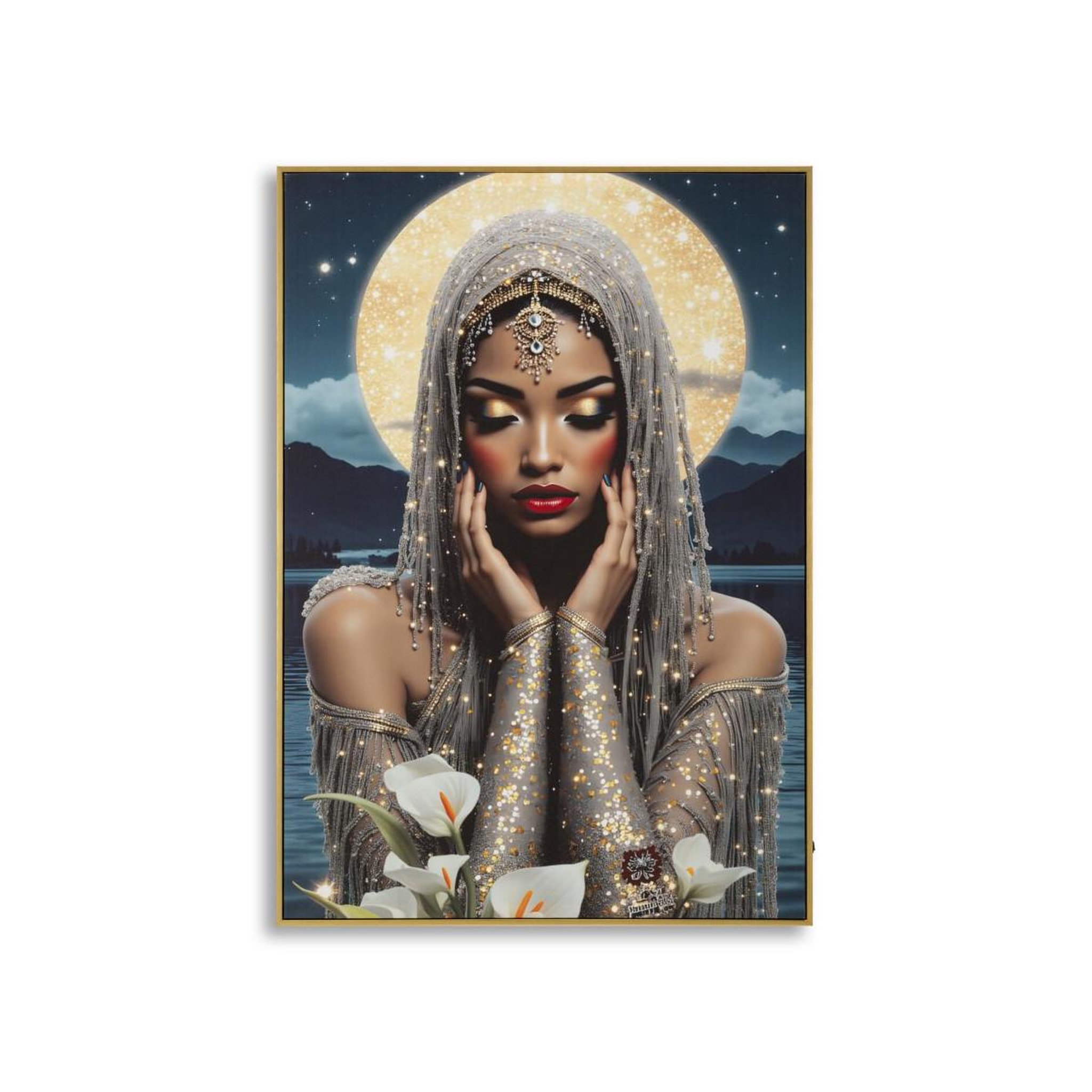 Paris Prix Tableau imprimé à led  venus  70x100cm multicolore