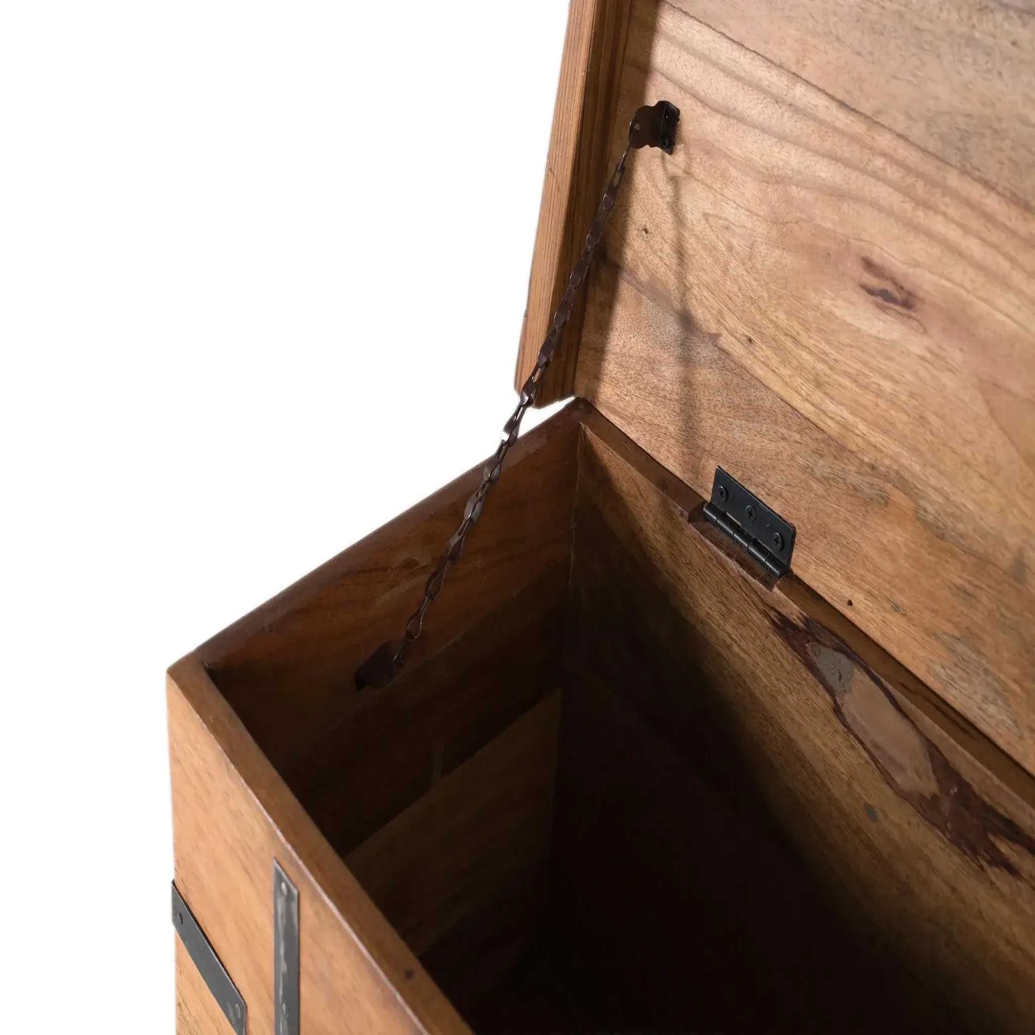 Voir la diapositive 5 : GINER Y COLOMER SL Coffre en bois recyclé 74 cm style artisanal vintage