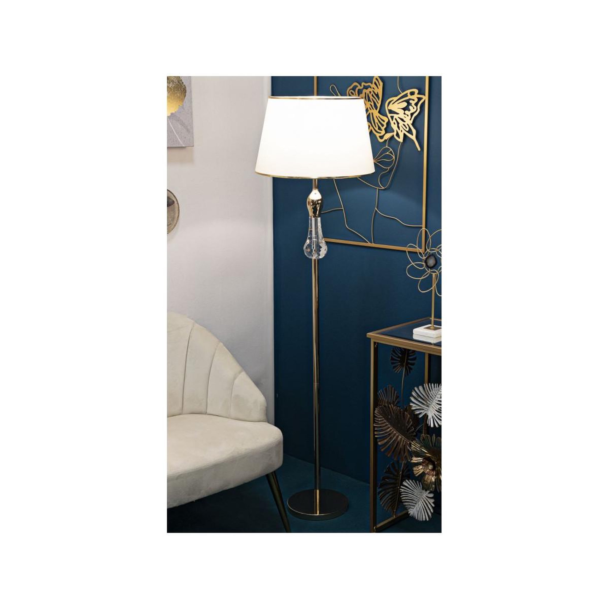 Voir la diapositive 5 : Paris Prix Lampadaire design en métal  bravatislava  165cm or