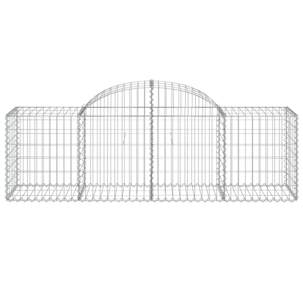 VIDAXL Paniers a gabions arques 5 pcs 200x50x60/80 cm Fer galvanise