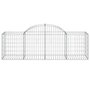 Voir la diapositive 4 : VIDAXL Paniers a gabions arques 5 pcs 200x50x60/80 cm Fer galvanise