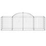 Voir la diapositive 4 : VIDAXL Paniers a gabions arques 5 pcs 200x50x60/80 cm Fer galvanise