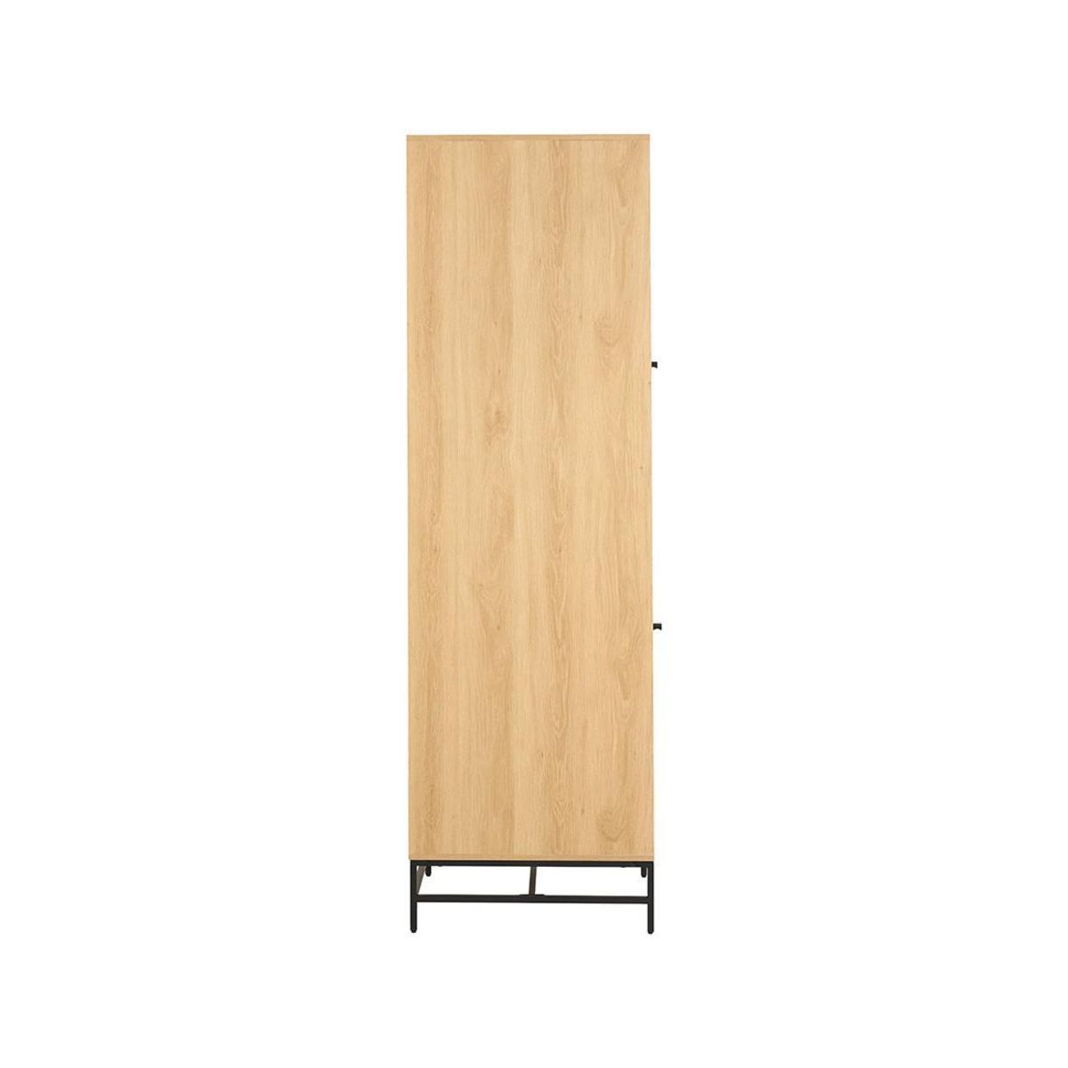 LISA DESIGN Marc – armoire dressing – avec étagères et penderie - effet bois et pieds métal