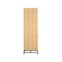 Voir la diapositive 4 : LISA DESIGN Marc – armoire dressing – avec étagères et penderie - effet bois et pieds métal