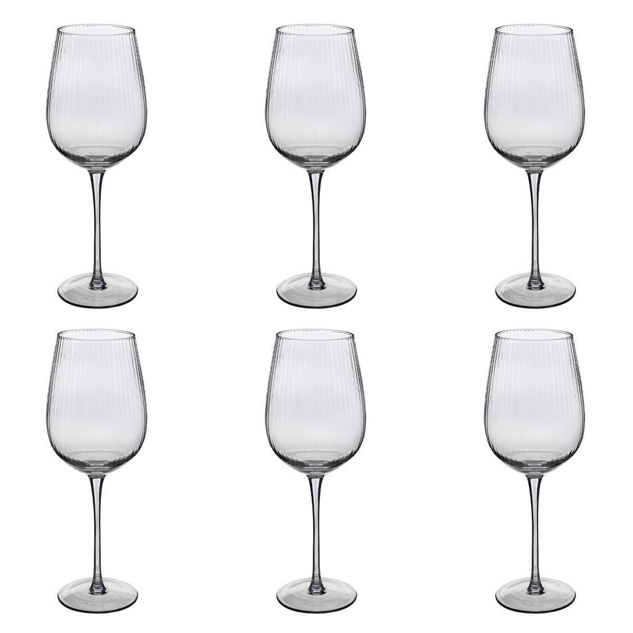 SECRET DE GOURMET Lot de 6 verres à vin  midnight garden  38cl transparent