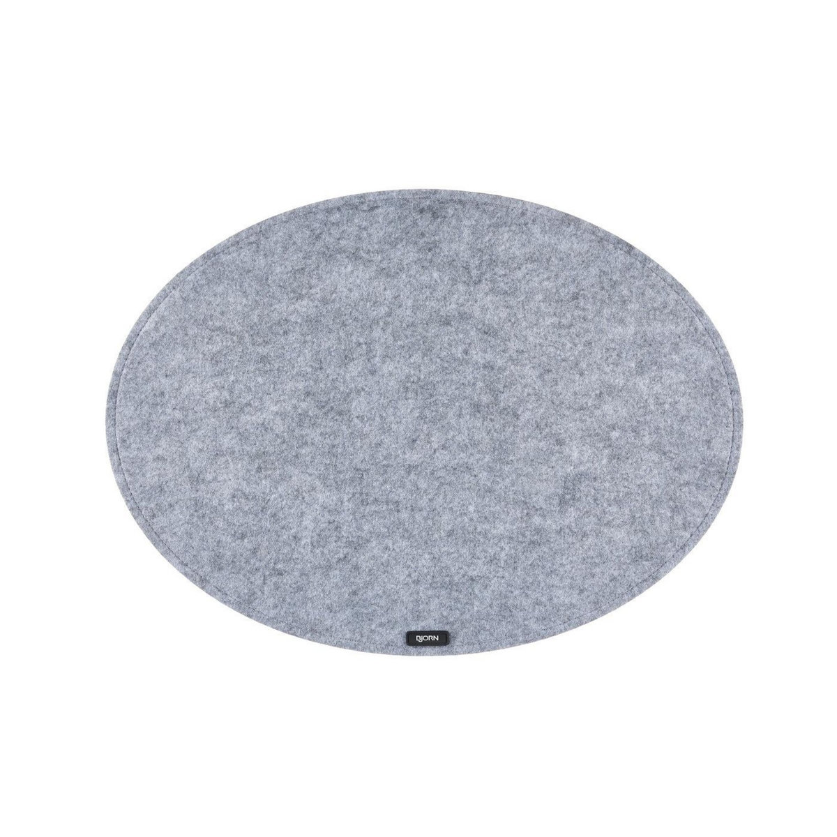 BJORN Set de table ovale - 6 pièces - Feutre recyclé gris
