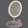 Voir la diapositive 4 : Paris Prix Miroir Lumineux Led Sans Fil  Enceinte  26cm Blanc