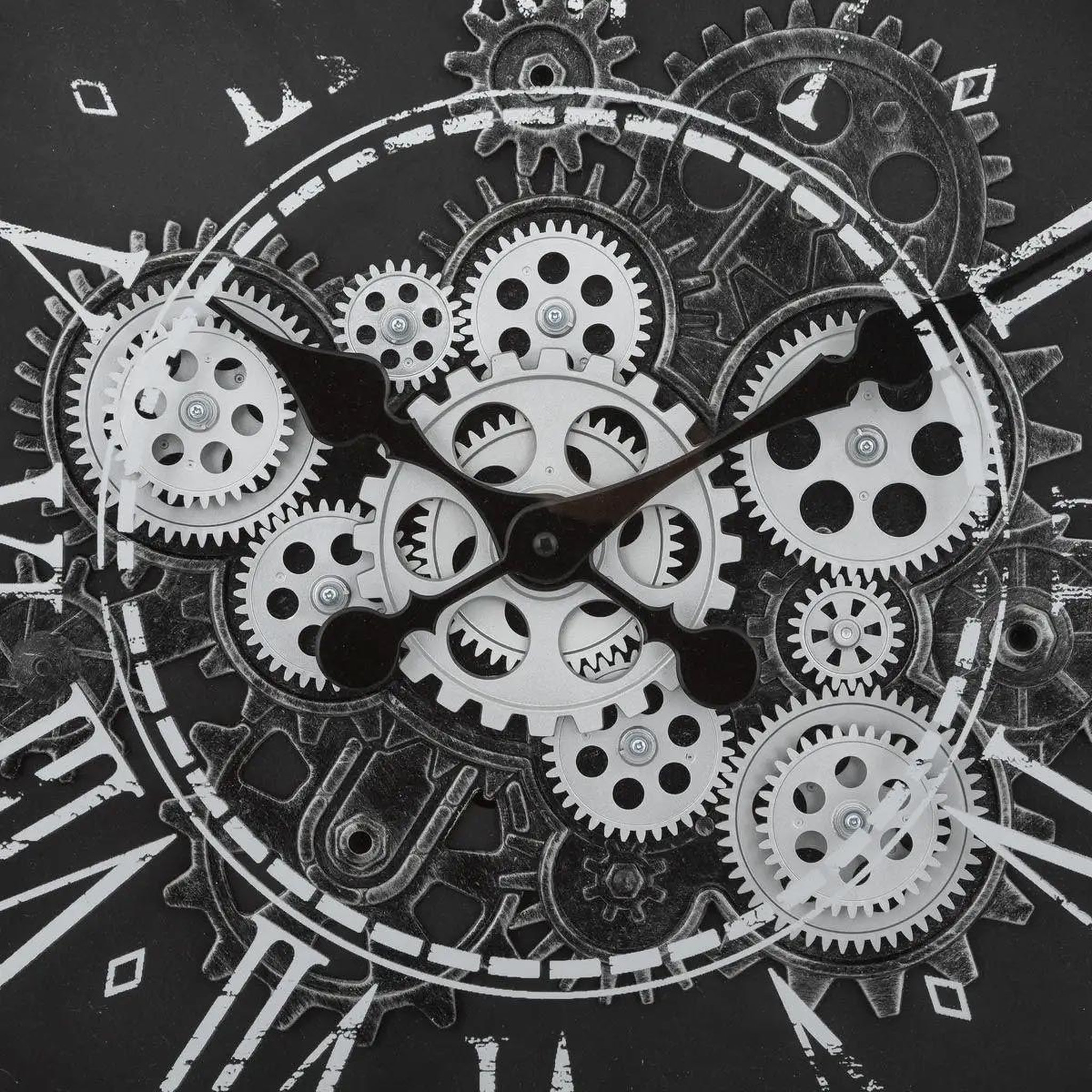 Voir la diapositive 3 : ATMOSPHERA Horloge murale vintage  izia  50cm noir & blanc