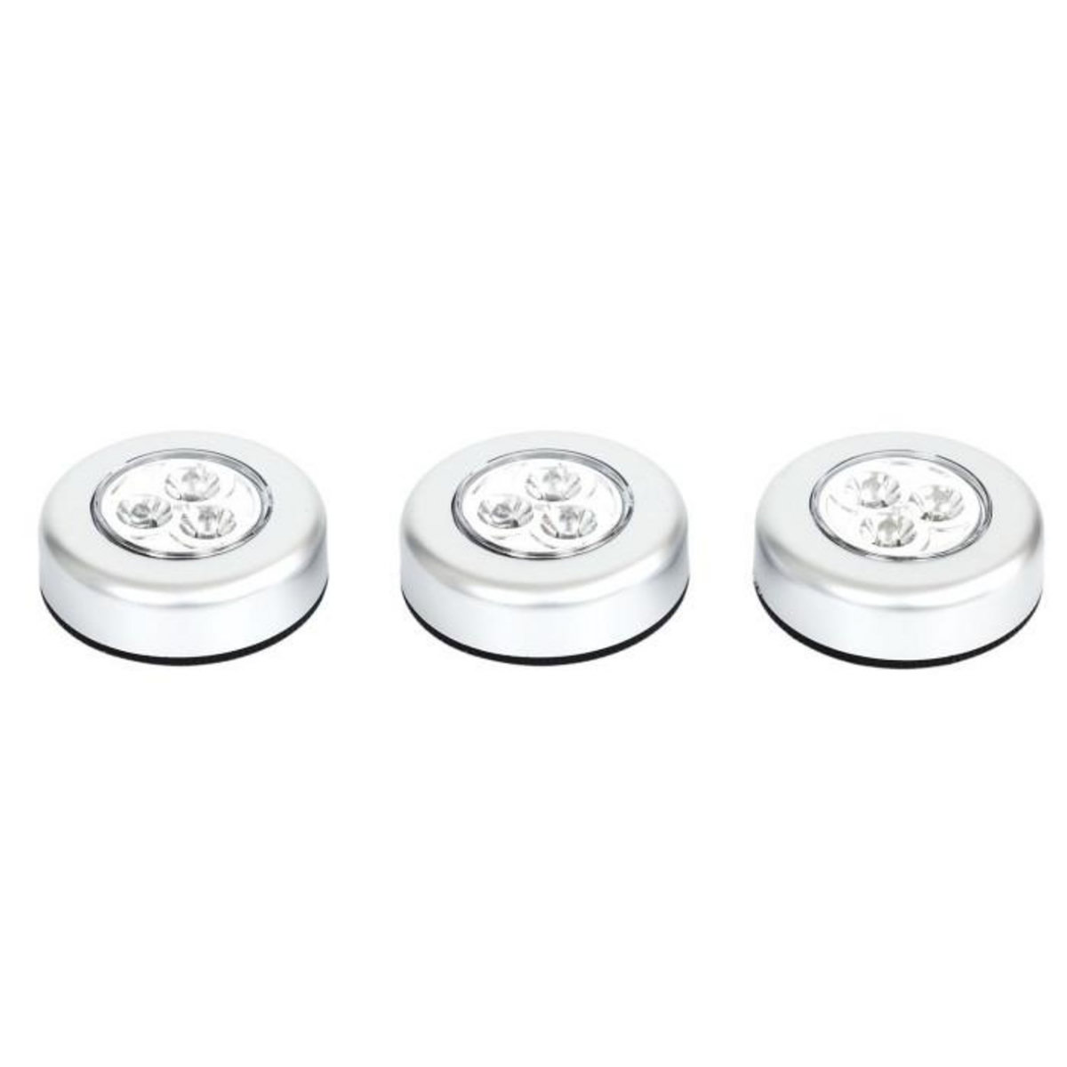 Paris Prix Lot de 3 Lampes à Led  Push  7cm Blanc