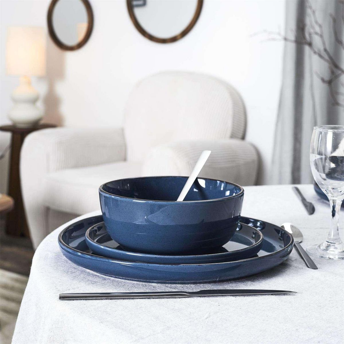 The Home Deco Factory Service vaiselle 12 pièces AU GRES DU TEMPS