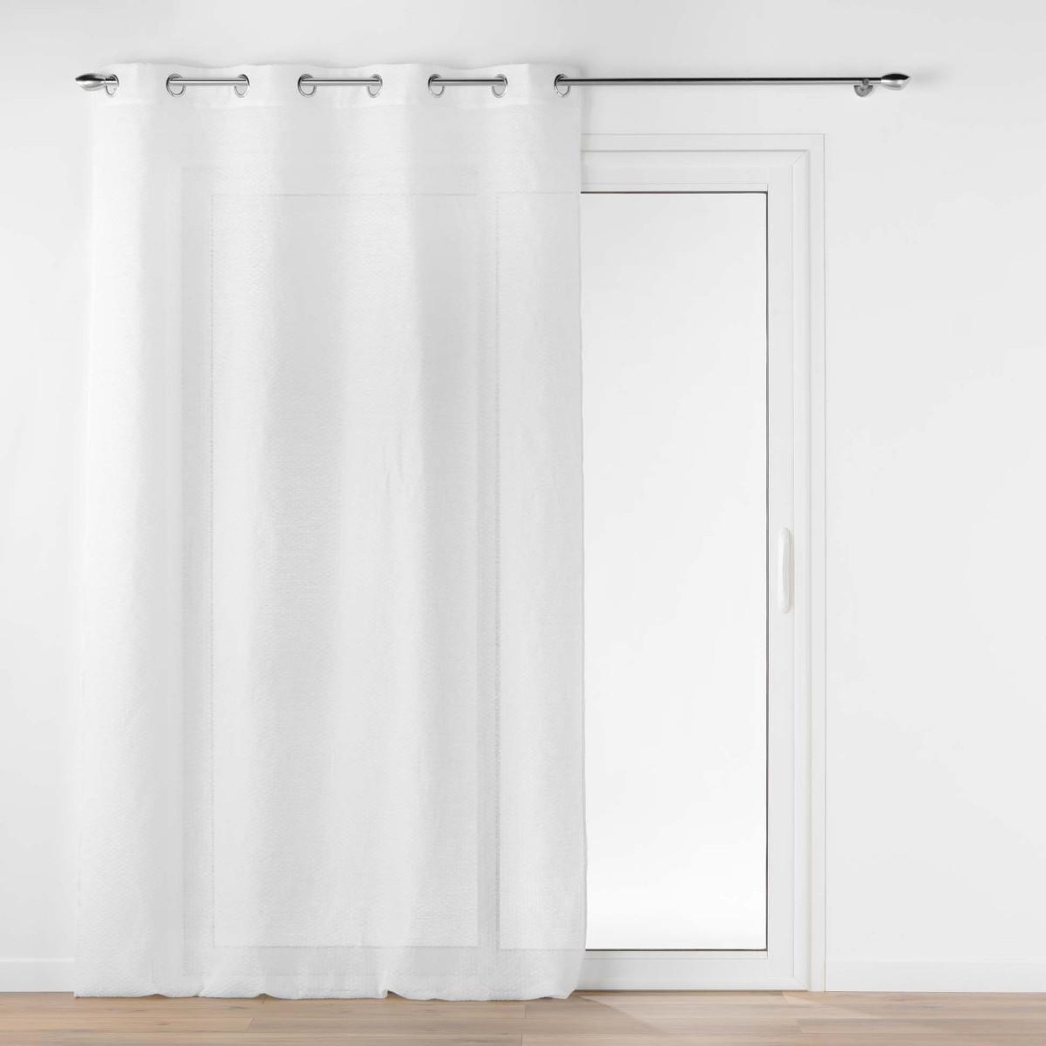 Douceur d'Intérieur Rideau voilage jacquard  ophelia  140x240cm blanc