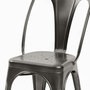 Voir la diapositive 2 : MAISON PAVANE Pack 4 chaises industrielles en métal gris-Indus