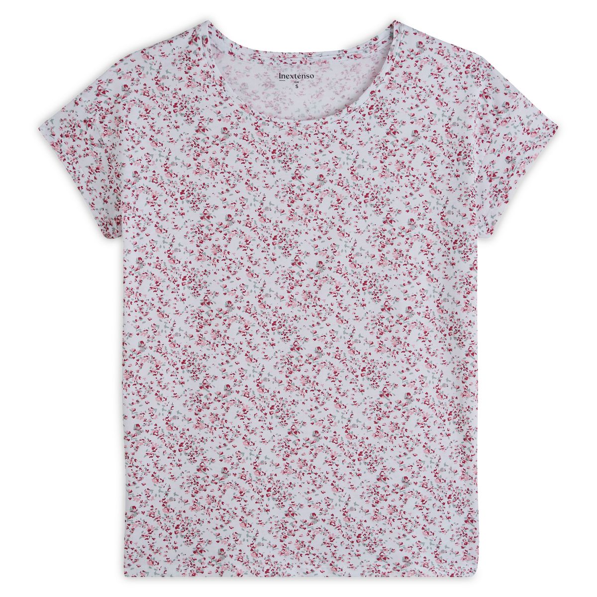 INEXTENSO T-shirt manches courtes à fleurs femme