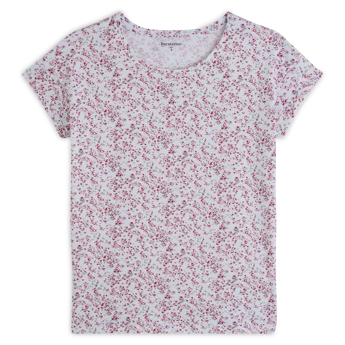 INEXTENSO T-shirt manches courtes à fleurs femme