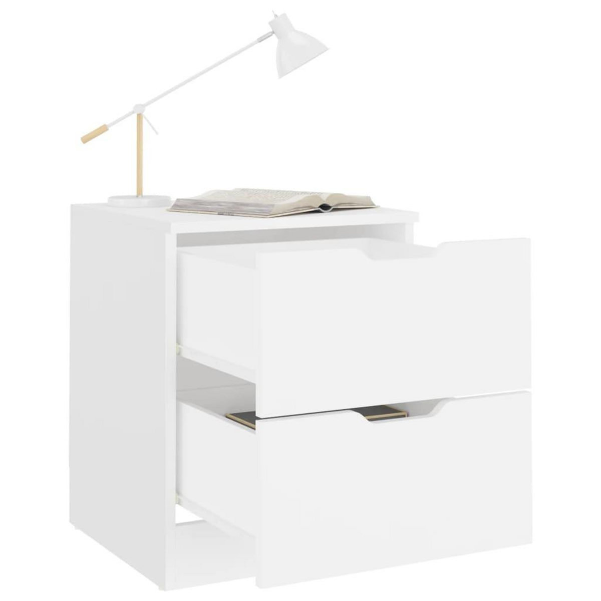 VIDAXL Table de chevet Blanc 40x40x50 cm Bois d'ingenierie