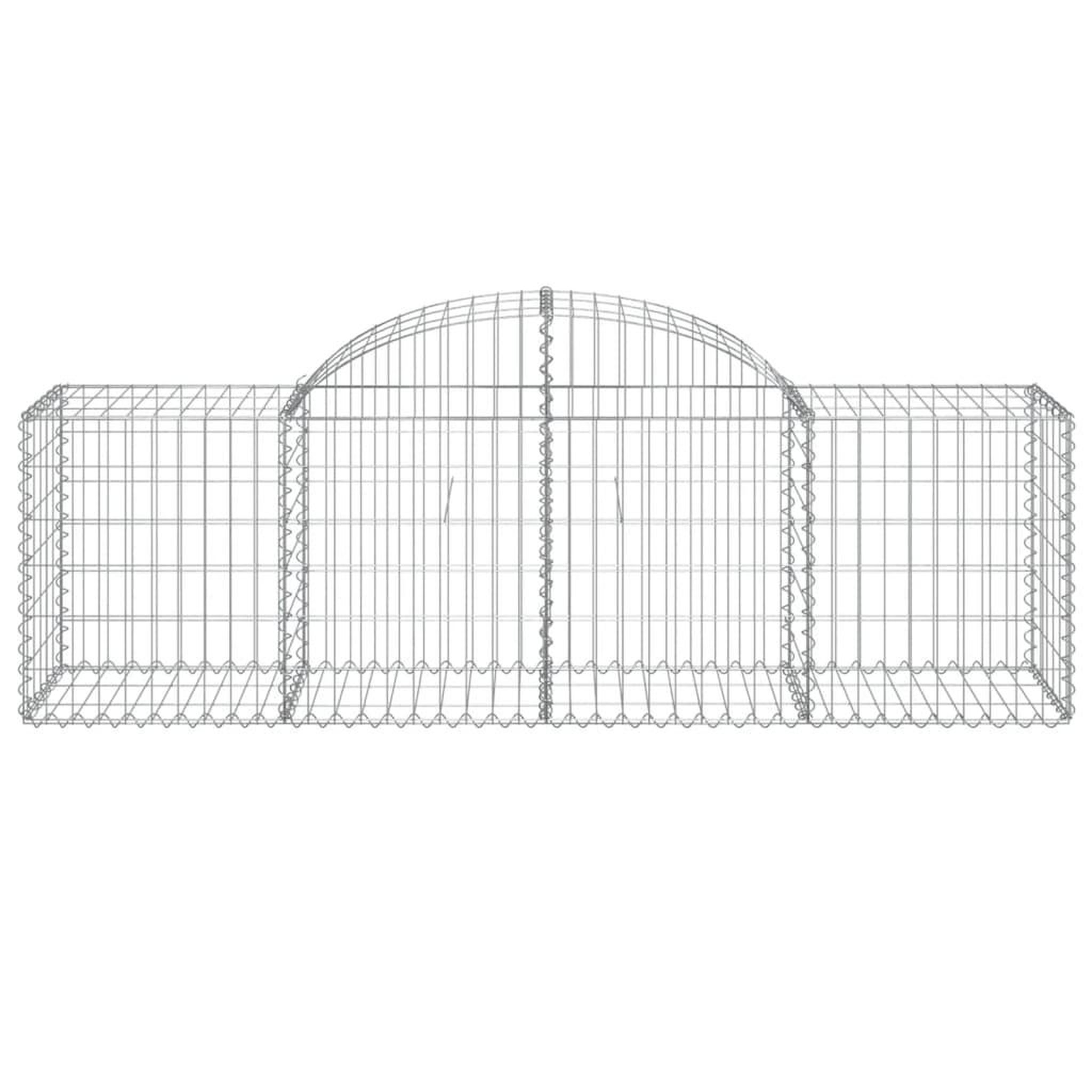Voir la diapositive 4 : VIDAXL Paniers a gabions arques 10 pcs 200x50x60/80 cm Fer galvanise