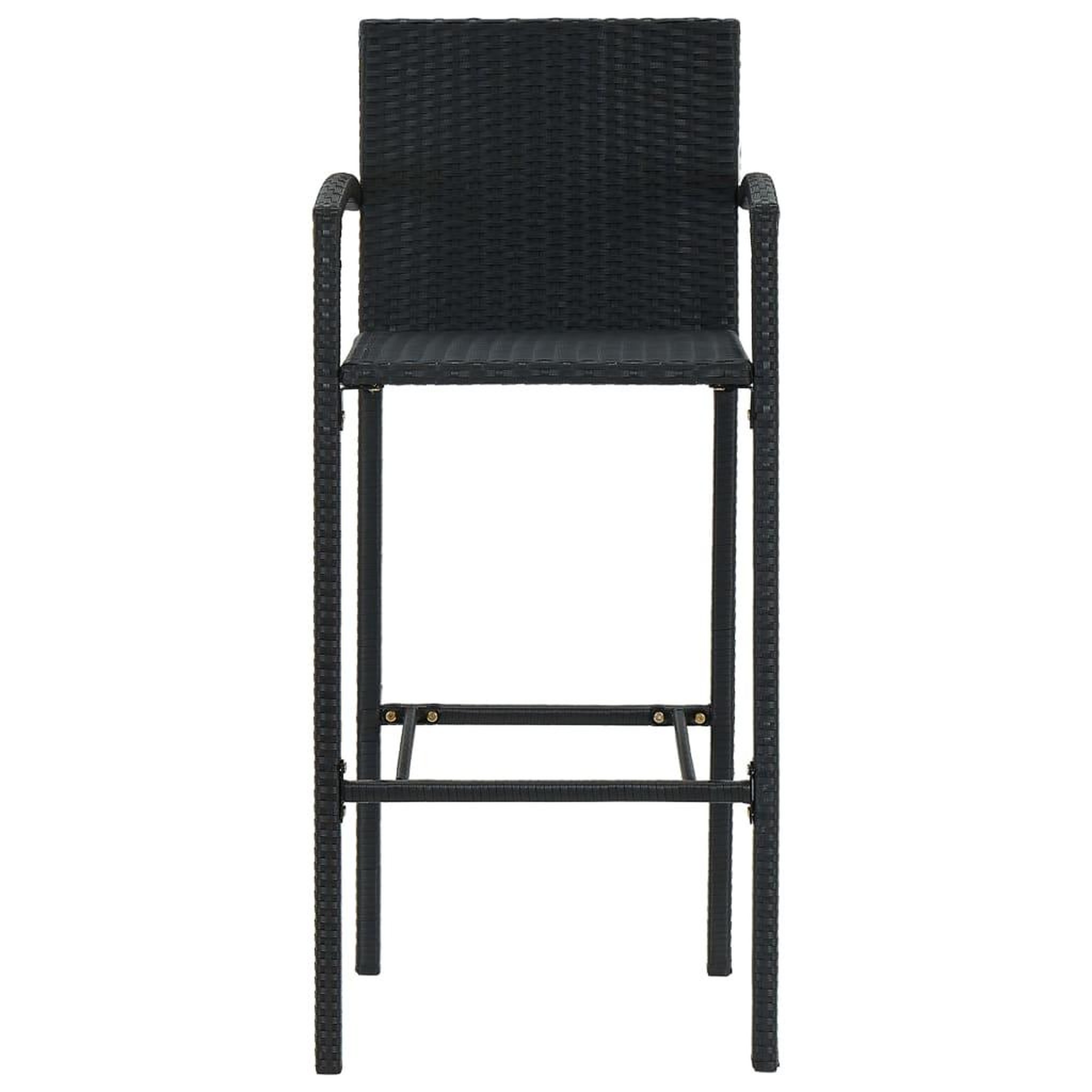 Voir la diapositive 4 : VIDAXL Ensemble de bar de jardin 3 pcs Noir