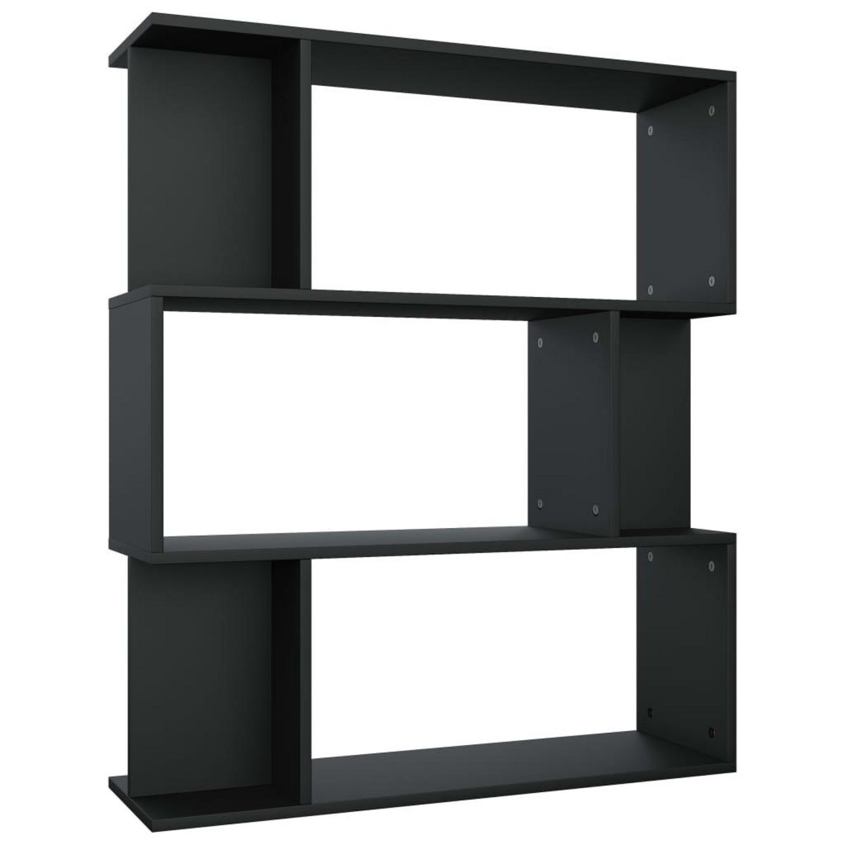 VIDAXL Bibliotheque/Cloison Noir 80x24x96 cm cm Bois d'ingenierie