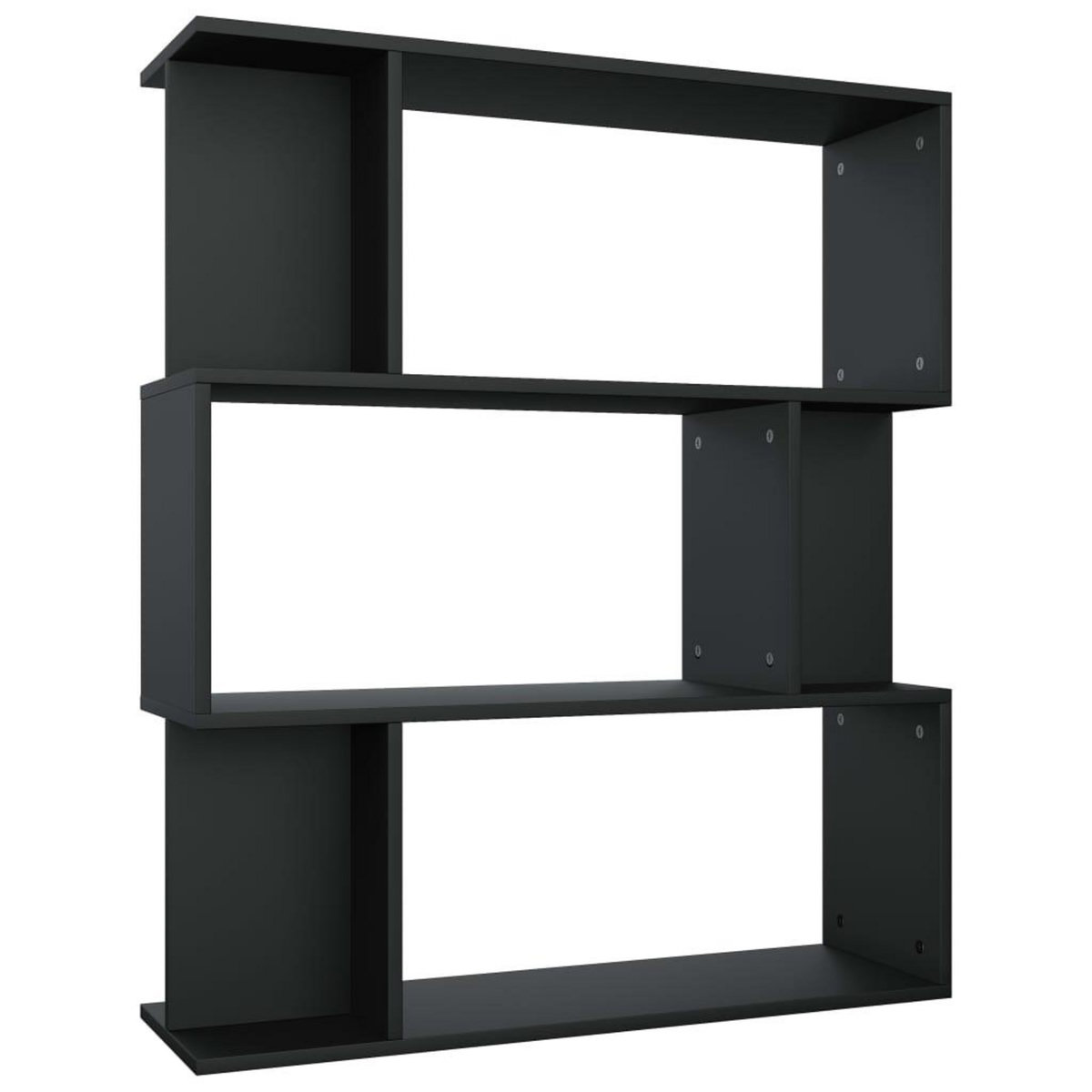VIDAXL Bibliotheque/Cloison Noir 80x24x96 cm cm Bois d'ingenierie
