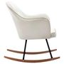 Voir la diapositive 4 : VIDAXL Chaise à bascule Blanc crème Velours