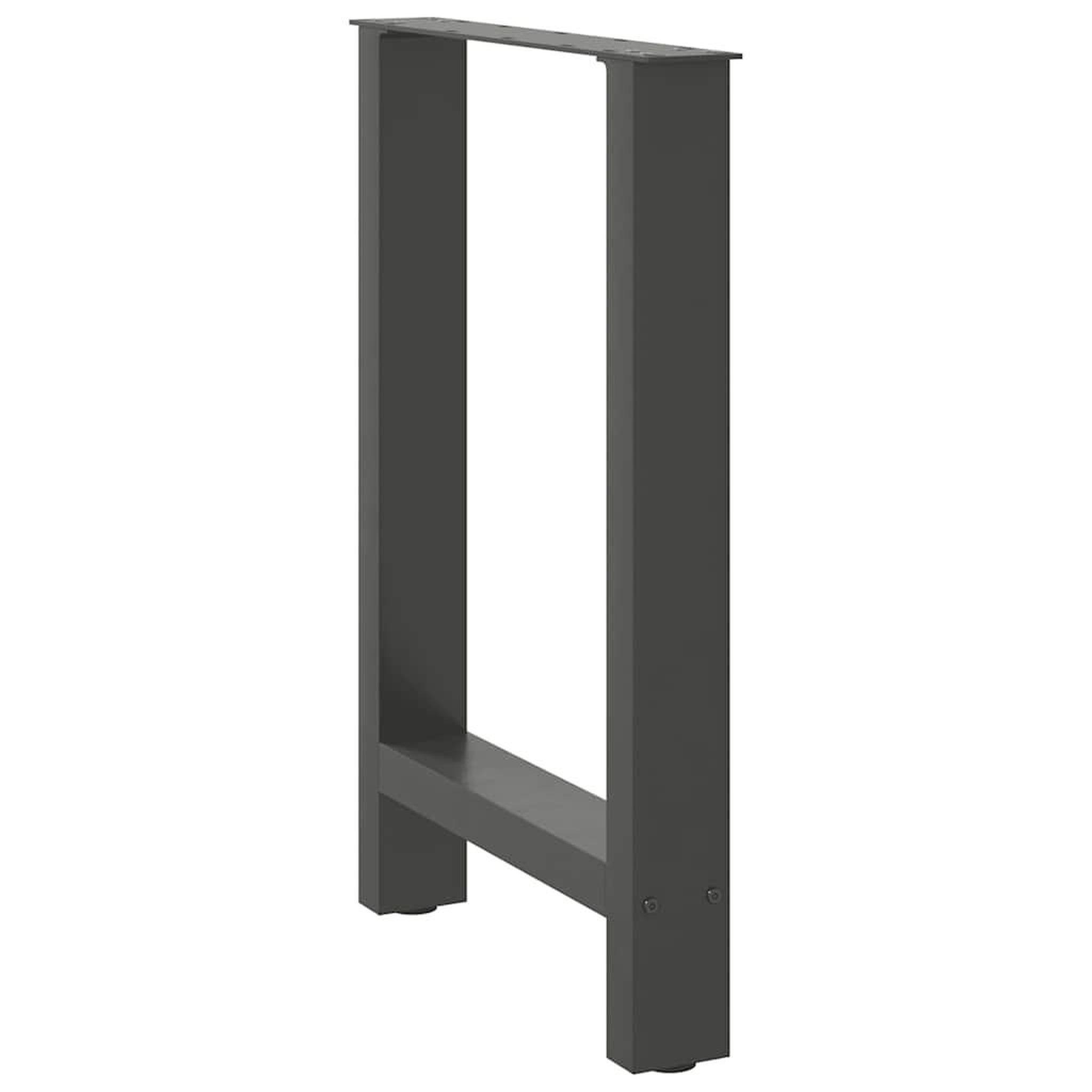 Voir la diapositive 4 : VIDAXL Pieds de table basse anthracite 2 pcs 60x(72-73) cm acier