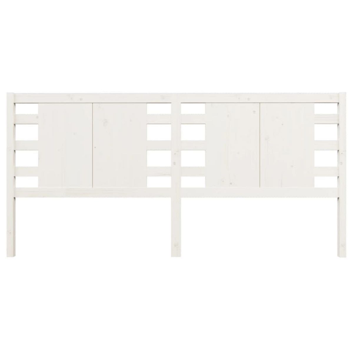 VIDAXL Tete de lit Blanc 206x4x100 cm Bois massif de pin
