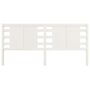 Voir la diapositive 3 : VIDAXL Tete de lit Blanc 206x4x100 cm Bois massif de pin
