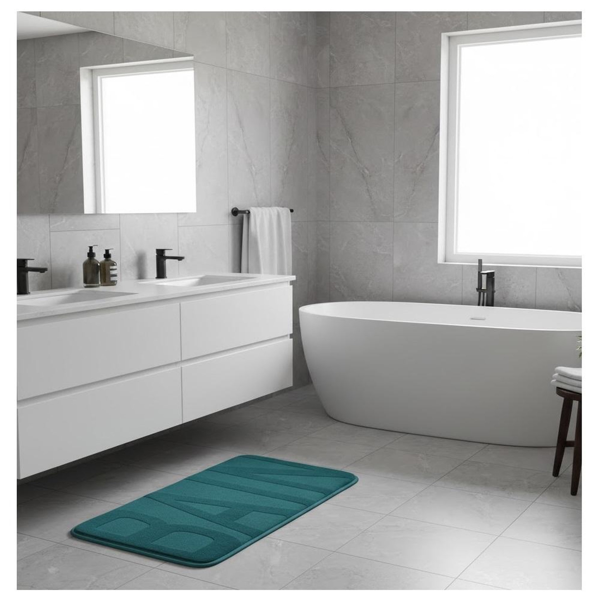 Voir la diapositive 2 : Eden Tapis de bain collection bain design et moderne