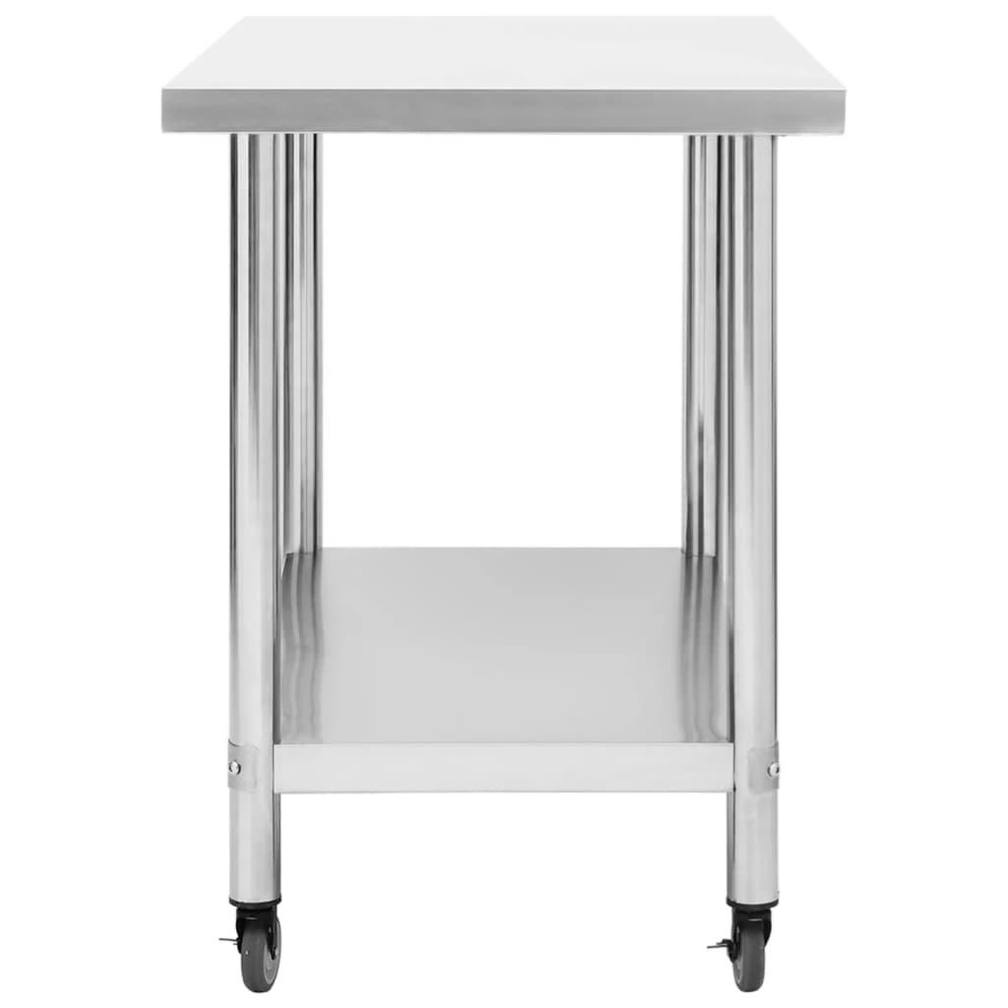 Voir la diapositive 4 : VIDAXL Table de travail de cuisine avec roues 100x60x85 cm Inox