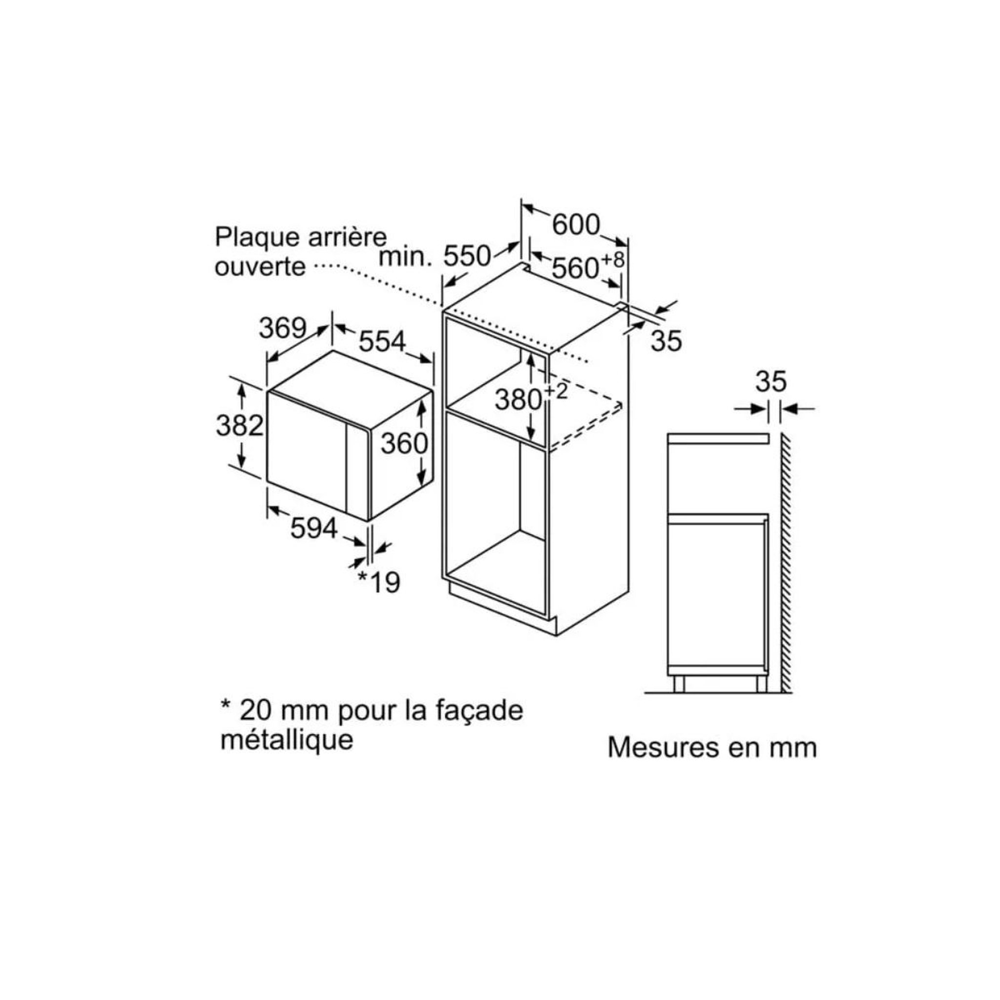Voir la diapositive 4 : Siemens Micro-ondes 25l 900w - be555lmb1f