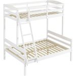 Habitat et Jardin Lit Superposé en bois enfant   Léa  - Blanc