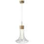 Voir la diapositive 2 : Paris Prix Lampe Suspension en Verre  Vito  34cm Transparent & Or