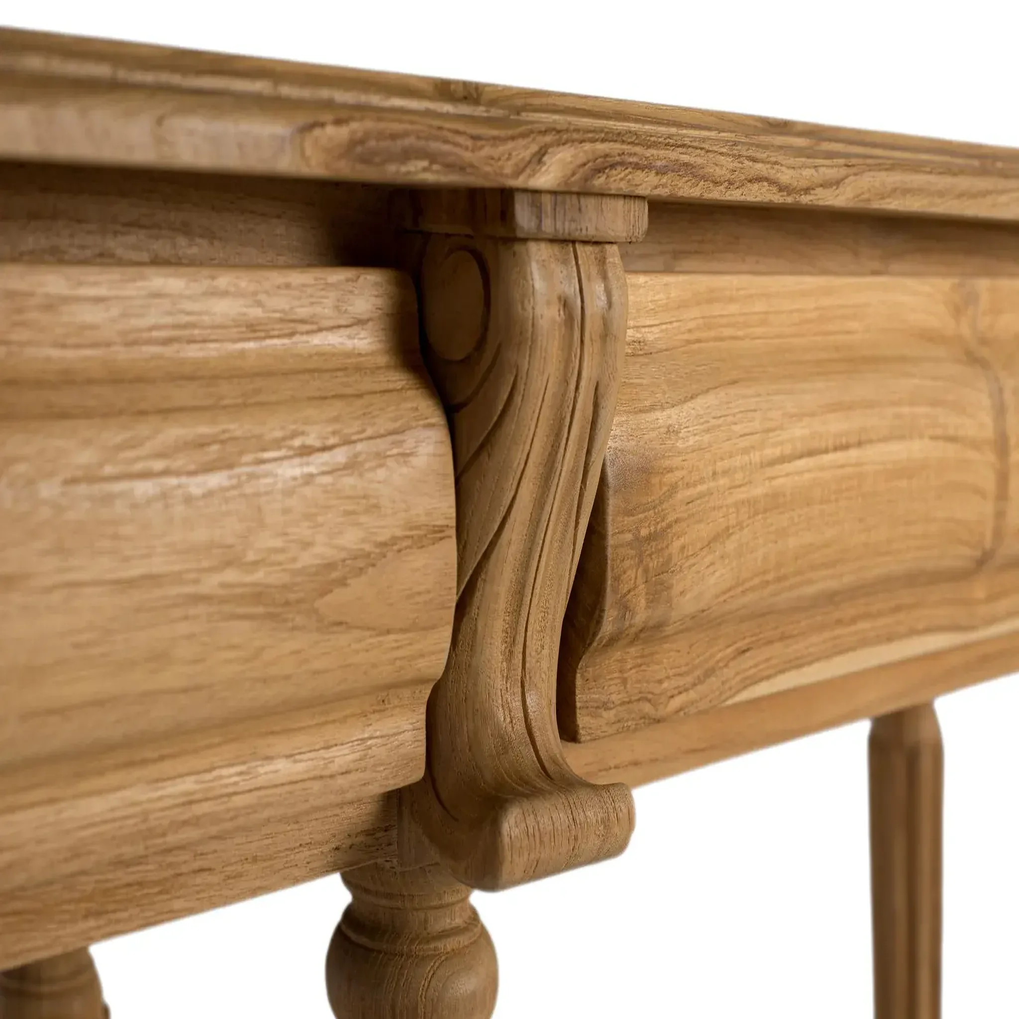 Voir la diapositive 5 : GINER Y COLOMER SL Console en bois de teck 151 cm style classique contemporain