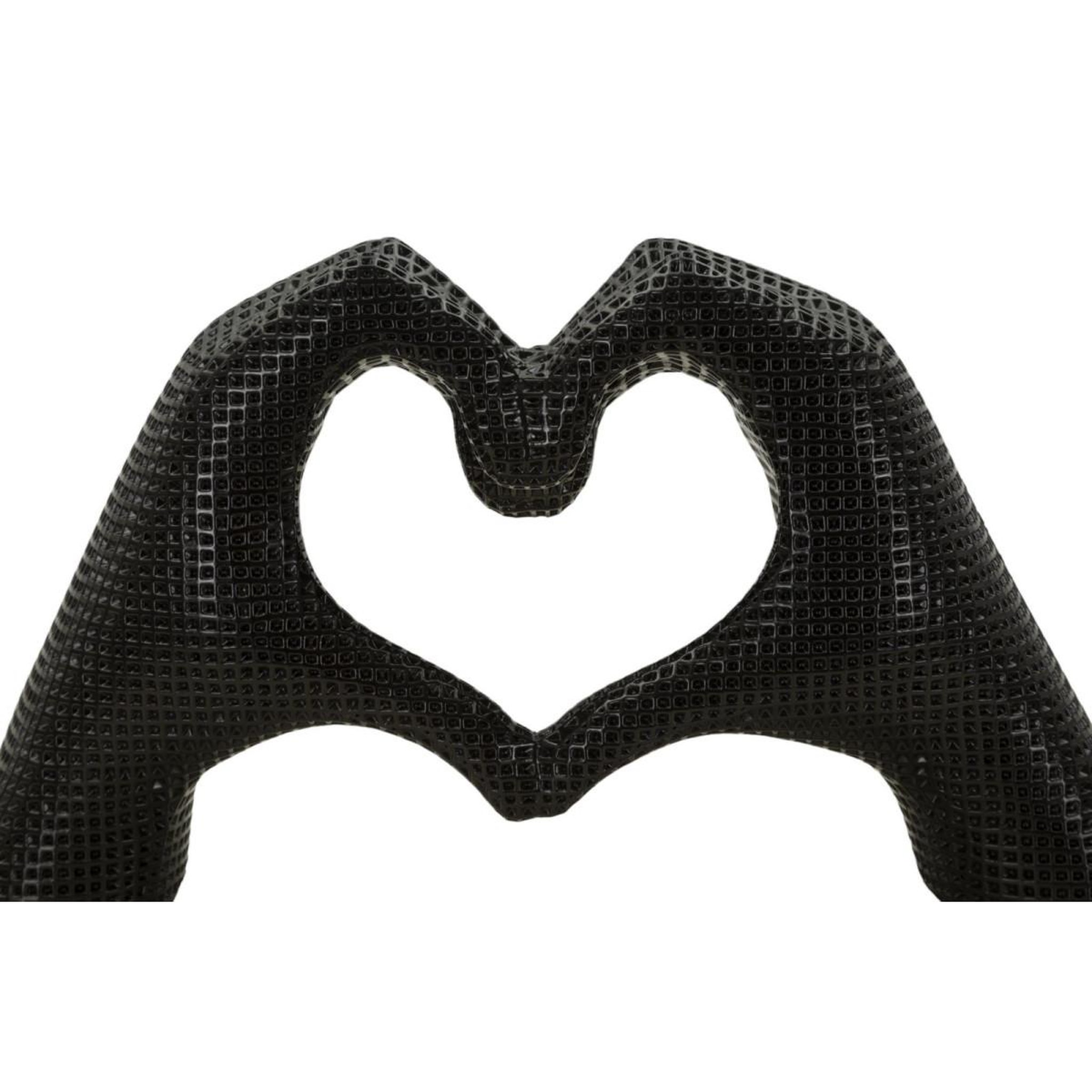 Voir la diapositive 4 : Paris Prix Mains cœur déco  lover  25cm noir