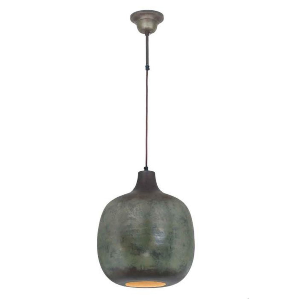 Paris Prix Lampe Suspension Design  Mican  38cm Bronze Foncé