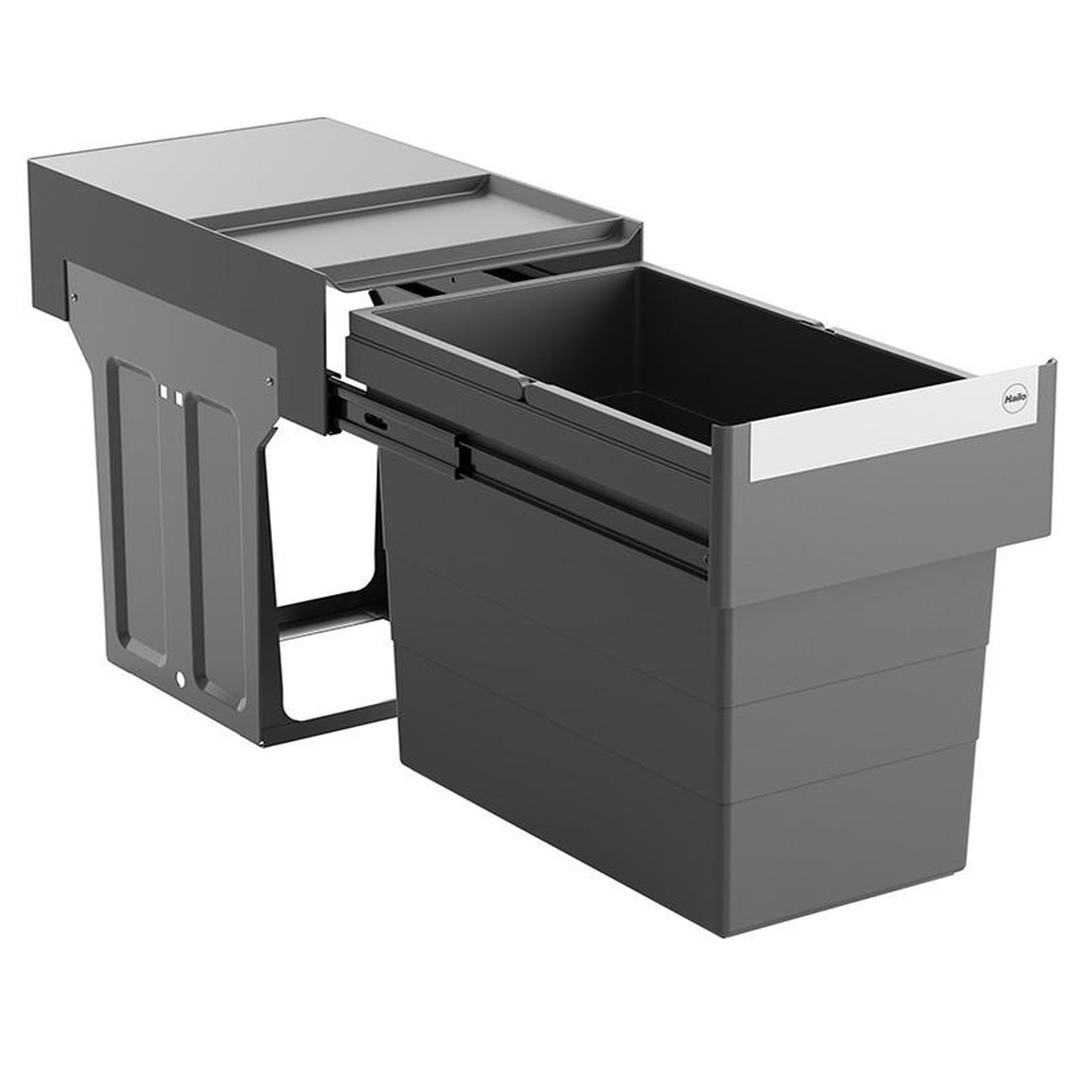HAILO Poubelle de cuisine encastrable 28l hailo as tandem