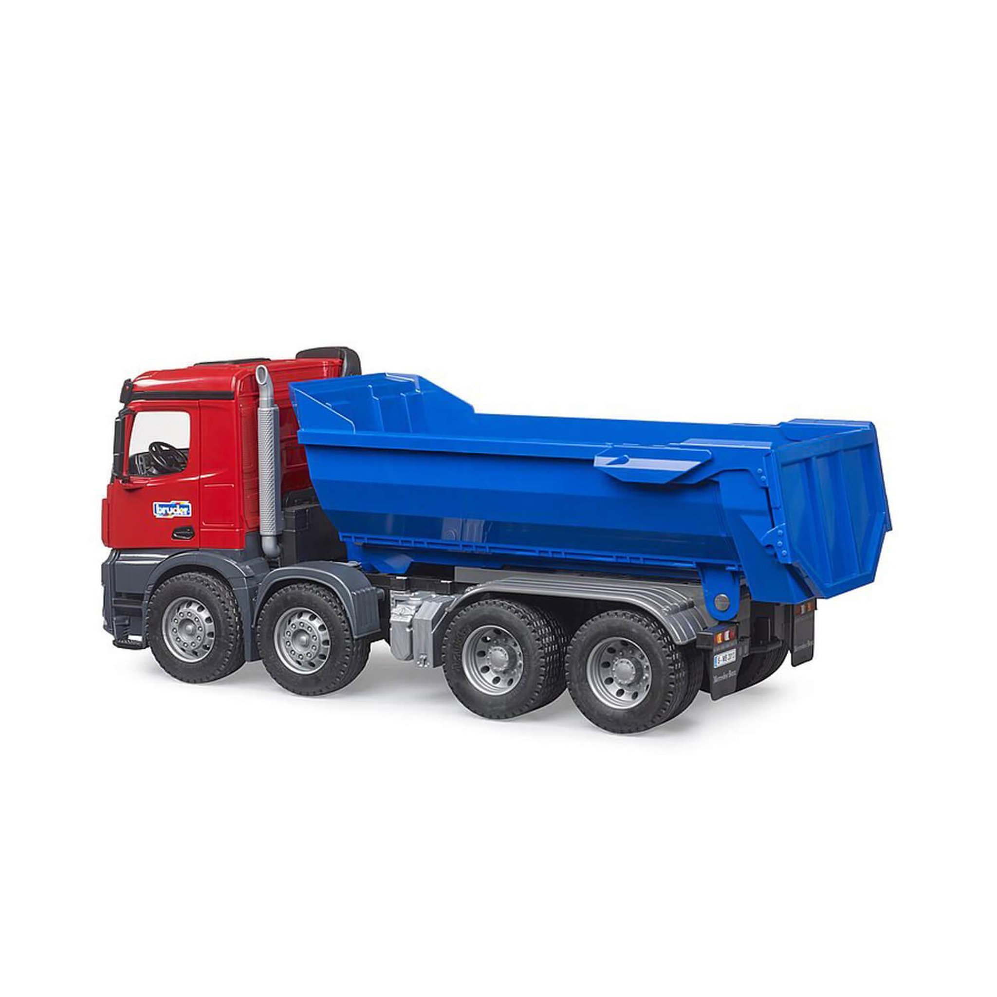 Voir la diapositive 3 : Bruder Camion Bruder MB Arocs Halfpipe Kipp bleu