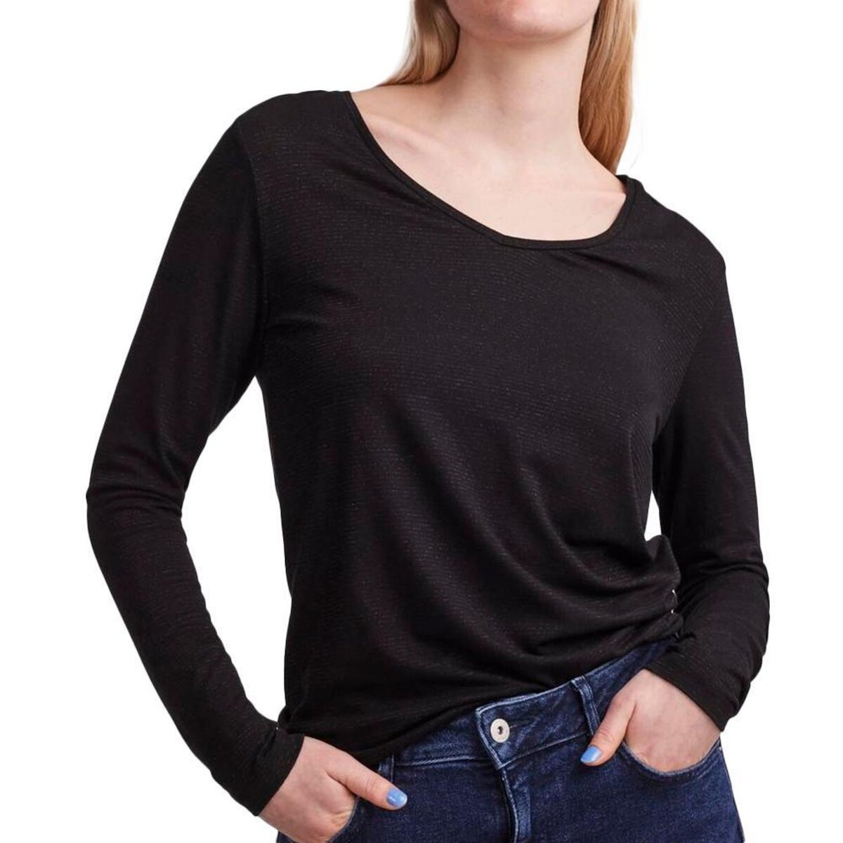 Pieces T Shirt Manches  ongues  Femme Pieces Billo