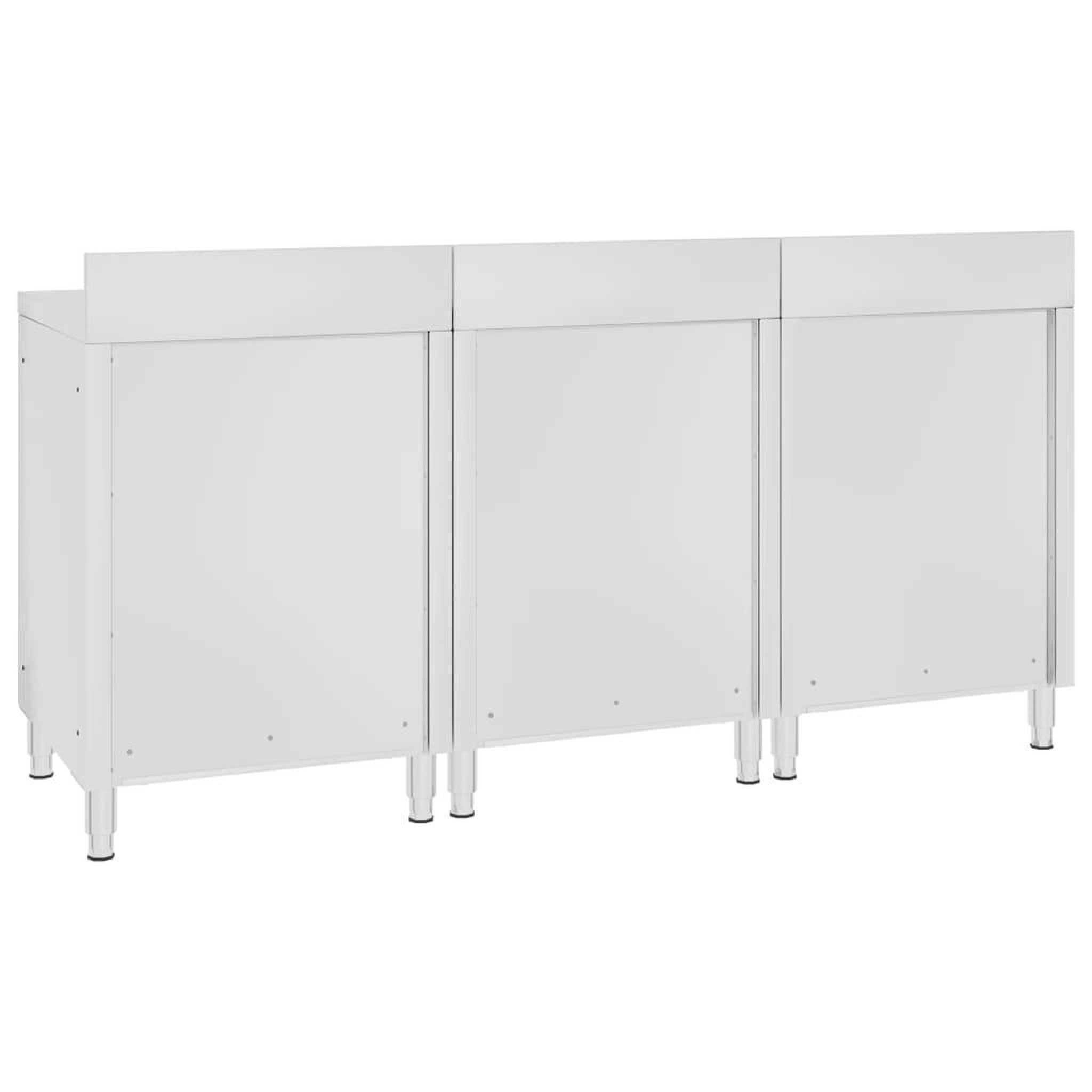 Voir la diapositive 4 : VIDAXL Table de travail commerciale avec armoire 180x60x96 cm Inox