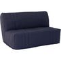 Voir la diapositive 3 : MARKET24 Banquette BZ DREAM - Tissu 100% Coton bleu foncé - Couchage 140x190 cm