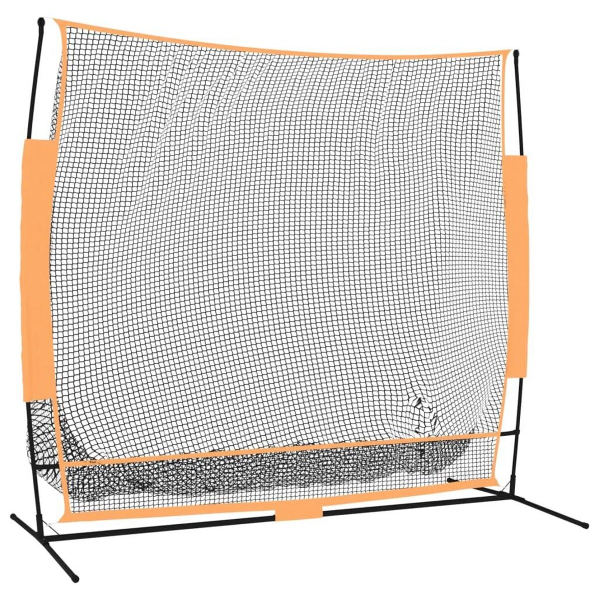VIDAXL Filet d'entraînement de golf noir et orange 215x107x216 cm